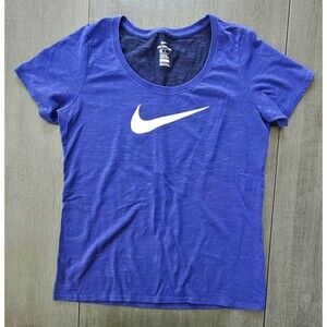 The Nike Tee Dri Fit Women's L Short Sleeve Blue/purple Fitness Running